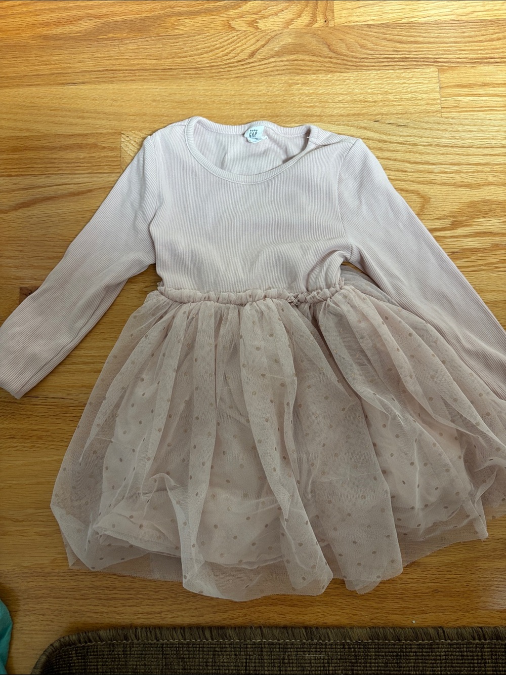 GAP Blush Pink Long-Sleeve Tulle Dress for Kids